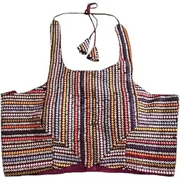 anthari designer Women's Silk Sleeveless Indian Ethnic Designer Fancy Stitched Readymade Saree Blouse for Women Lehenga Choli-picture-34