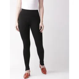 Antheaa Women Black Skinny Fit Solid Treggings-image-30