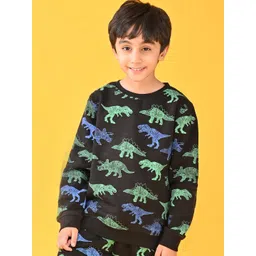 Anthrilo Boys Black Fleece Printed Sweatshirt-picture-41