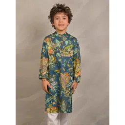 Anthrilo Boys Blue Cotton Regular Fit Printed Kurta-picture-30
