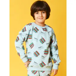 Anthrilo Boys Blue Printed Sweatshirt-picture-18