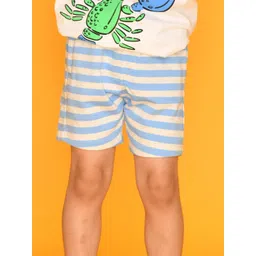 Anthrilo Boys Blue Striped Shorts-picture-23