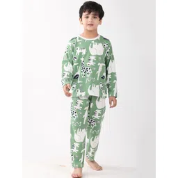 Anthrilo Boys Graphic Printed Round Neck Pure Cotton Night suit-picture-22