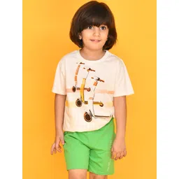 Anthrilo Boys Green Cotton Shorts-picture-10