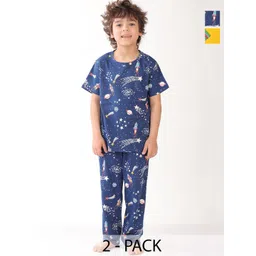 Anthrilo Boys Pack of 2 Abstract Printed Night suit-image-13