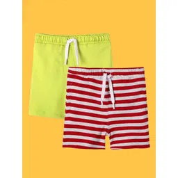 Anthrilo Boys Pack Of 2 Horizontal Striped High-Rise Cotton Shorts-image-7
