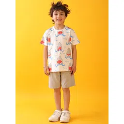 Anthrilo Boys Printed T-shirt with Shorts-image-49