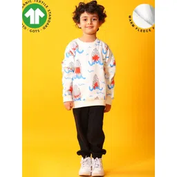 Anthrilo Boys Sleepy Shark Printed Long Sleeves Sweatshirt With Joggers-picture-17