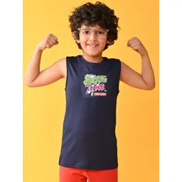 Anthrilo Boys Typography Printed Cotton T-shirt-image-48