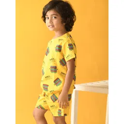 Anthrilo Boys Yellow & Blue Printed Night suit-picture-25