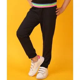 Anthrilo Cotton Blend Solid Pajama - Black-image-35