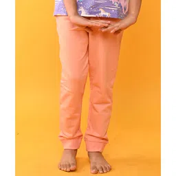 Anthrilo Cotton Frill Detailed Joggers - Peach-image-17