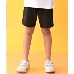 Anthrilo Cotton Terry Striped Shorts - Black-image-18