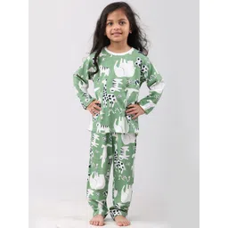 Anthrilo Girls Animal Printed Pure Cotton Night suit-picture-49