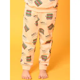 Anthrilo Girls Conversational Printed Fleece Joggers-picture-54