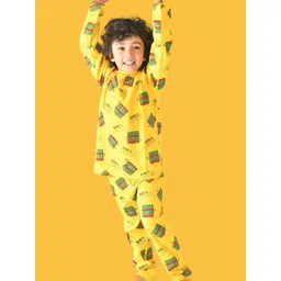 Anthrilo Girls Pack of 2 Printed Night suit-image-5