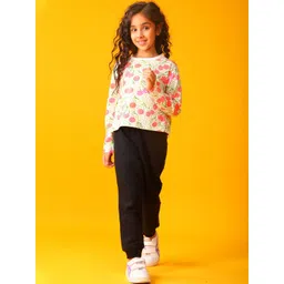 Anthrilo Girls Printed Round Neck Long Sleeves T-Shirt With Jogger-picture-39