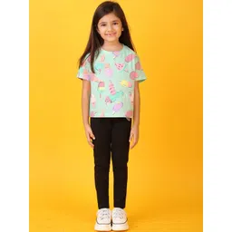 Anthrilo Girls Printed T-shirt with Leggings-picture-20