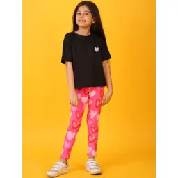 Anthrilo Girls Printed T-shirt with Leggings-picture-21