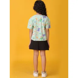 Anthrilo Girls Printed T-shirt with Skirt image 5