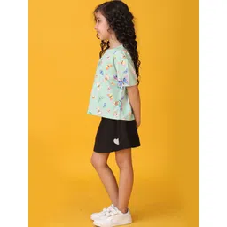 Anthrilo Girls Printed T-shirt with Skirt image 3