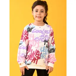 Anthrilo Girls White Printed Full Sleeves Sweatshirt-picture-15