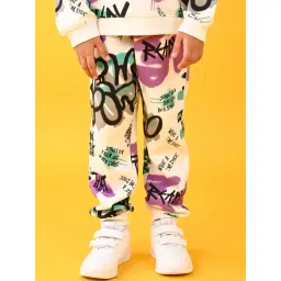 Anthrilo Girls White Printed Joggers-picture-26