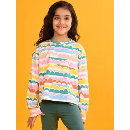 Anthrilo Girls White Printed T-Shirt-image-22