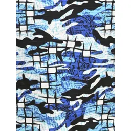 Anthrilo Kids Blue Cotton Printed Full Sleeves T-Shirt & Trouser image 4