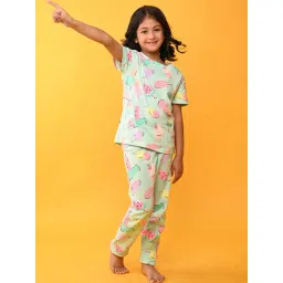 Anthrilo Kids Blue Cotton Printed T-Shirt Set-picture-23