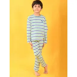 Anthrilo Kids Multicolour Cotton Striped Full Sleeves T-Shirt & Trouser-picture-14