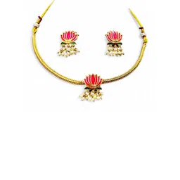 ANTIQUE JEWELLERY Women Gold-Plated Alloy Jewellery Set-picture-13