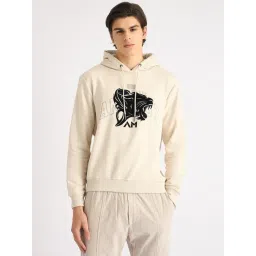Antony Morato Beige Loose Fit Printed Hooded Sweatshirt-picture-17