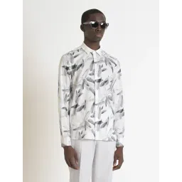 Antony Morato Cream Viscose Straight Fit Printed Shirt-picture-28