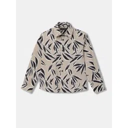 Antony Morato Kids Beige & Black Printed Full Sleeves Shirt-picture-21