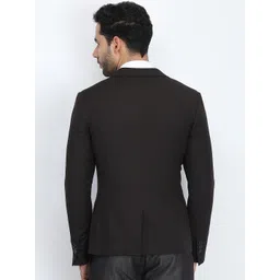 Antony Morato Men Brown Solid Slim-Fit Single-Breasted Pure Cotton Blazer image 4