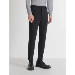 Antony Morato Men Solid Skinny Fit Black Trousers-picture-31