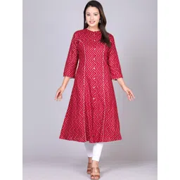 ANTU KURTIES Women Geometric Printed Flared Sleeves Sequinned Kurta-picture-35