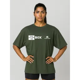 ANTUM Typography Printed Round Neck Short Sleeves Cotton Oversized T-shirt-picture-27