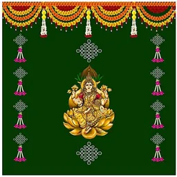 anu collection Lord Laxmi Digital Patterned Printed Backdrop Curtain Cloth Curtain Fabric-picture-44