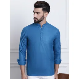 Anug by SOJANYA Men Blue Kurta-image-1