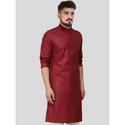 ANUJ FASHION Men Blended Solid Knee Length Kurta-picture-40