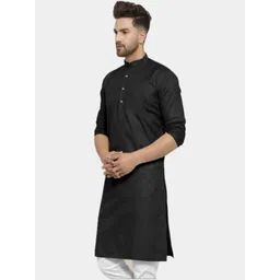 ANUJ FASHION Men Blended Solid Knee Length Kurta-picture-21