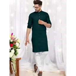 ANUJ FASHION Men Blended Straight Kurtas-picture-28