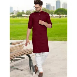 ANUJ FASHION Men Blended Straight Kurtas-picture-29