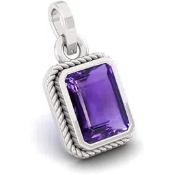 anuj sales 13.00 Carat Special Quality Natural Katela Amethyst Silver Plated Pendant/Locket Gemstone by Lab Certified(Top AAA+) Quality for Man or Women-picture-14