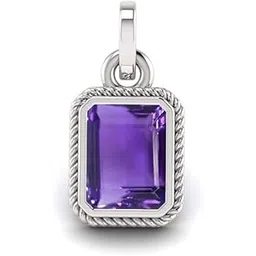 anuj sales 15.00 Carat Special Quality Natural Katela Amethyst Silver Plated Pendant/Locket Gemstone by Lab Certified(Top AAA+) Quality for Man or Women-picture-36