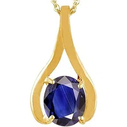 anuj sales 15.25 Ratti / 14.00 Carat Original Certified AAA++ Quality Natural Blue Sapphire Pendant/Locket Gold Plated Gemstone by Lab Certified(Top AAA+) Quality for Men and Women by Lab Certified-picture-27