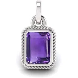 anuj sales 16.00 Carat Special Quality Natural Katela Amethyst Silver Plated Pendant/Locket Gemstone by Lab Certified(Top AAA+) Quality for Man or Women-picture-13