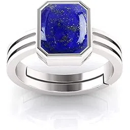 anuj sales 16.25 Ratti / 15.00 Carat Lapis Lazuli Ring Natural Lapiz Ring Original Lab Certified Blue Lapis Unheated Untreated Precious Stone Adjustable Ring Size 16-24 for Men and Women,s-picture-40